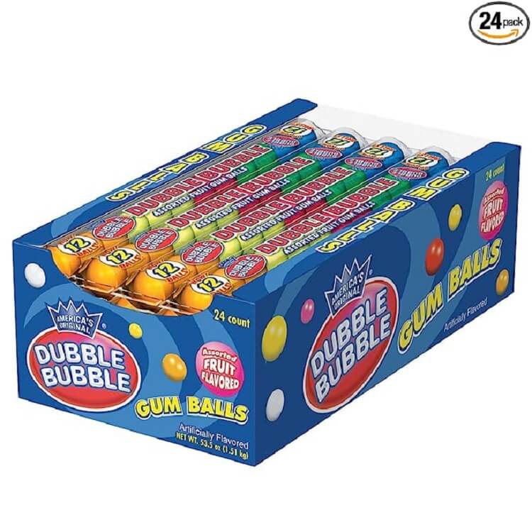 Dubble Bubble Assorted Gumballs 36 Count Box | Nostalgic Candy ...